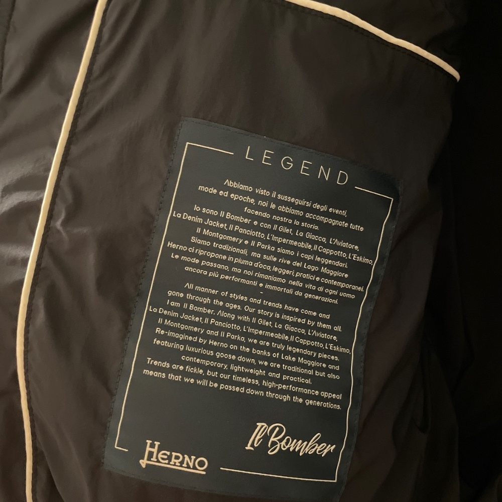 Herno Men's Charcoal Puffer Jacket - Picture 3 of 4
